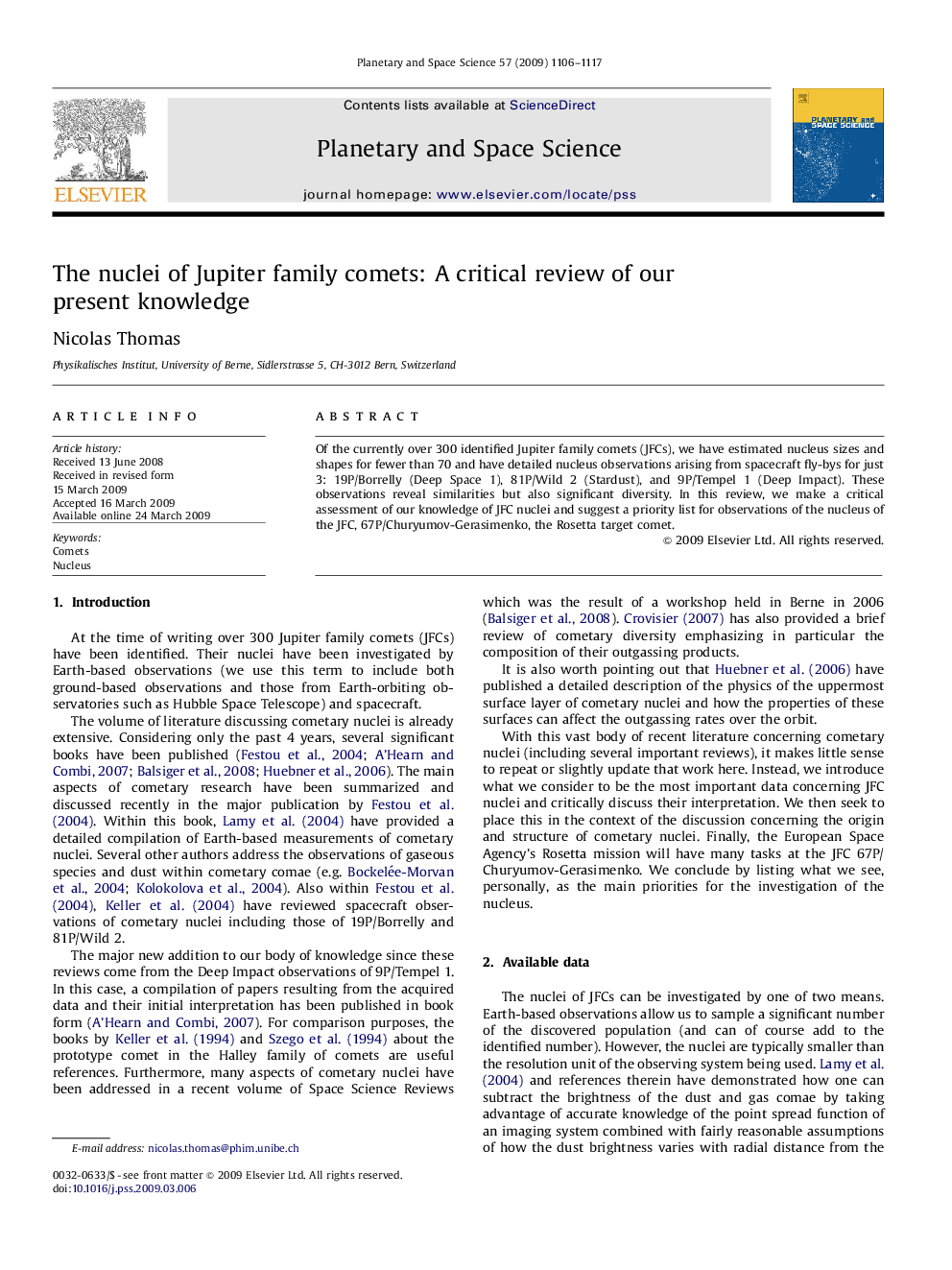 The nuclei of Jupiter family comets: A critical review of our present knowledge