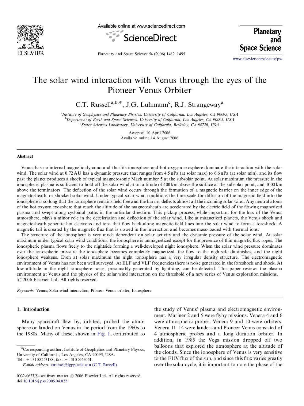 The solar wind interaction with Venus through the eyes of the Pioneer Venus Orbiter