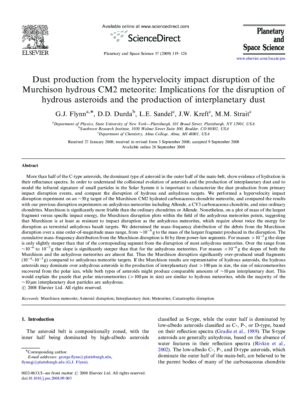 Dust production from the hypervelocity impact disruption of the Murchison hydrous CM2 meteorite: Implications for the disruption of hydrous asteroids and the production of interplanetary dust