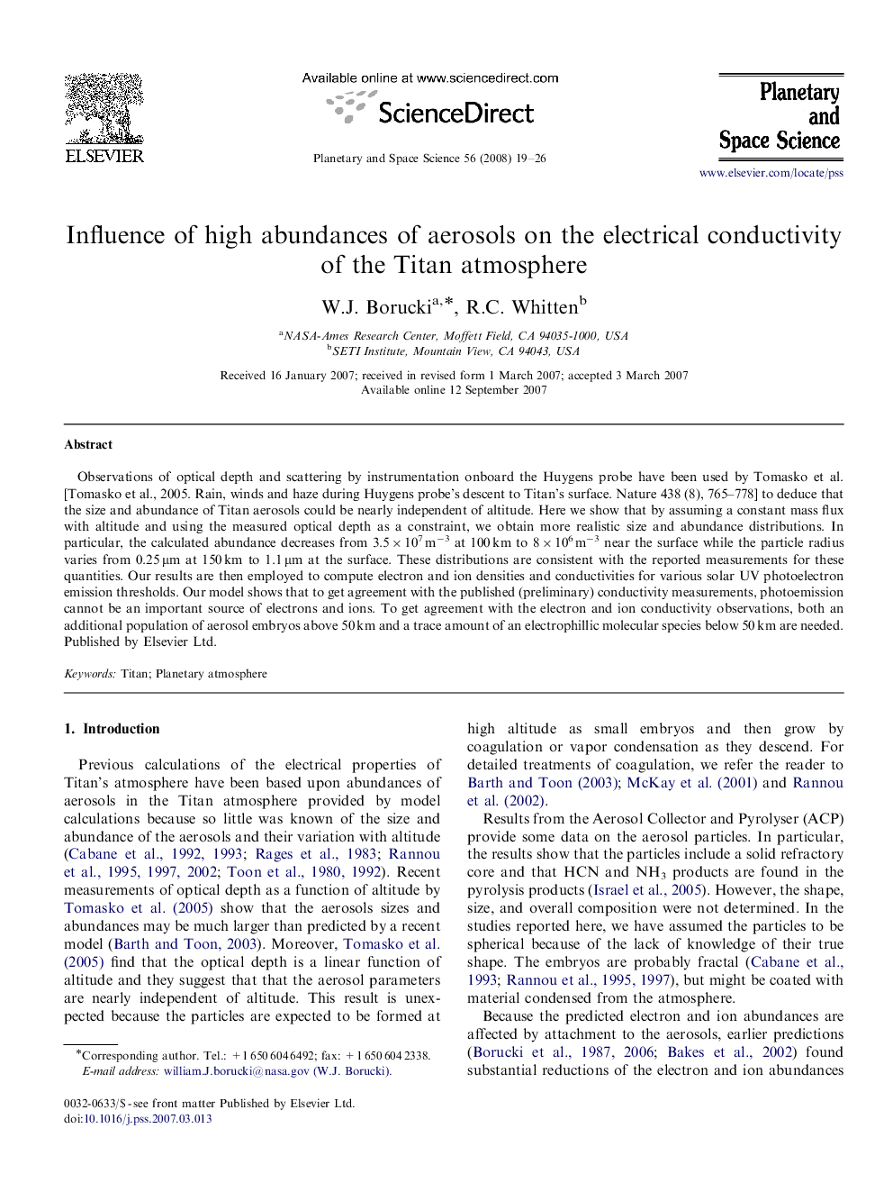 Influence of high abundances of aerosols on the electrical conductivity of the Titan atmosphere