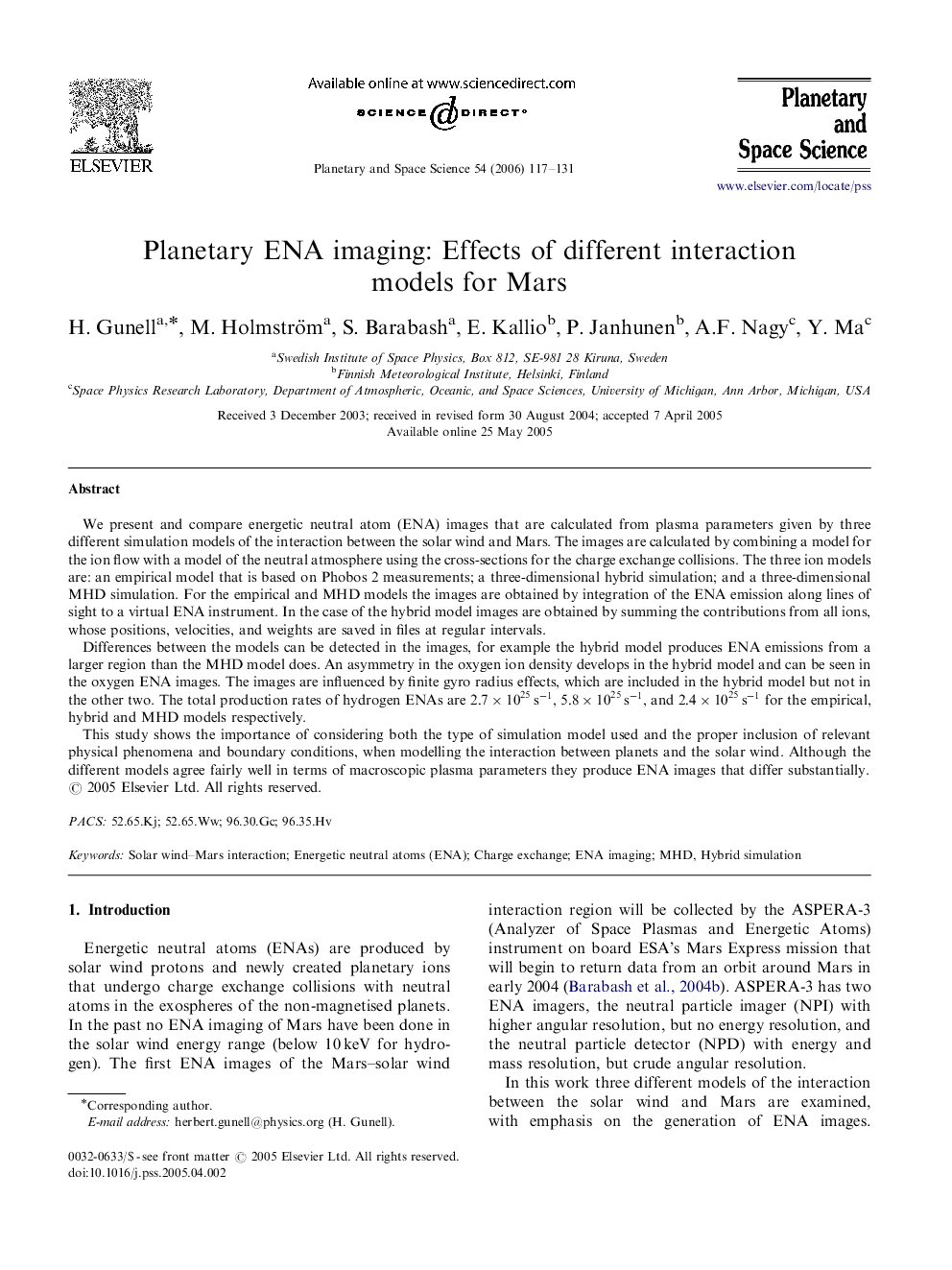 Planetary ENA imaging: Effects of different interaction models for Mars