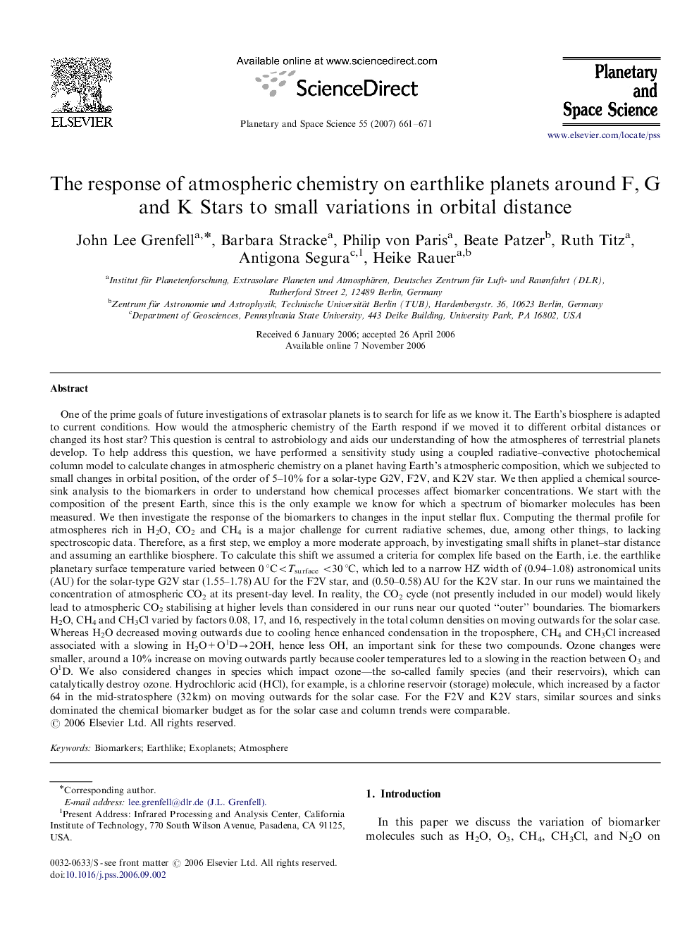 The response of atmospheric chemistry on earthlike planets around F, G and K Stars to small variations in orbital distance