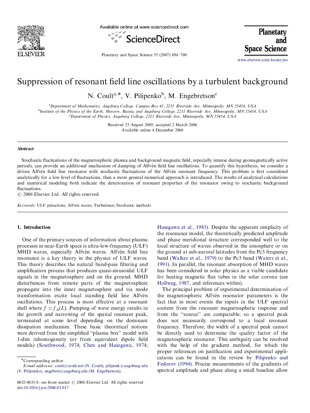 Suppression of resonant field line oscillations by a turbulent background