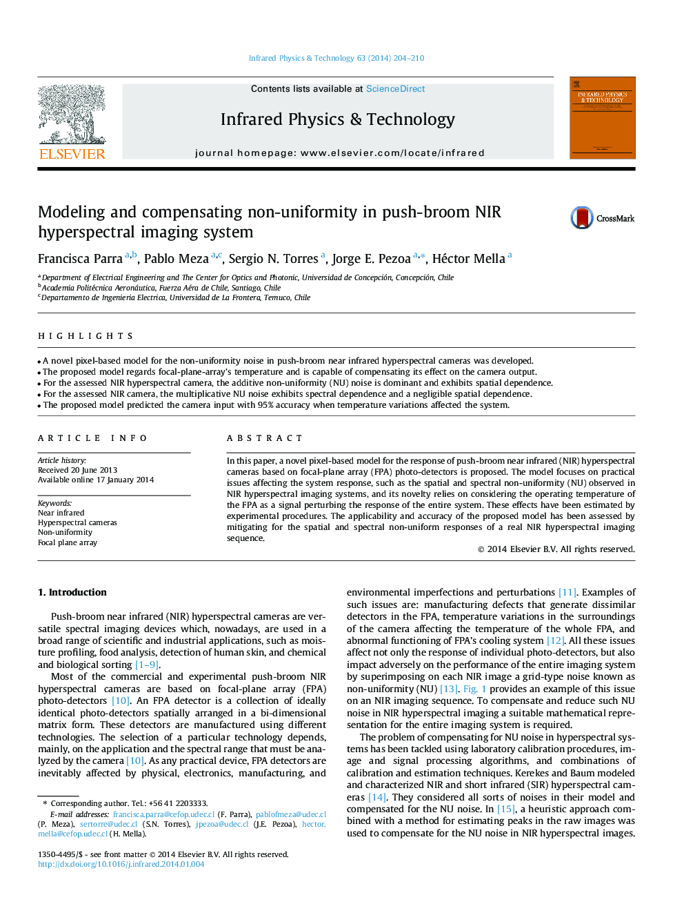 Modeling and compensating non-uniformity in push-broom NIR hyperspectral imaging system