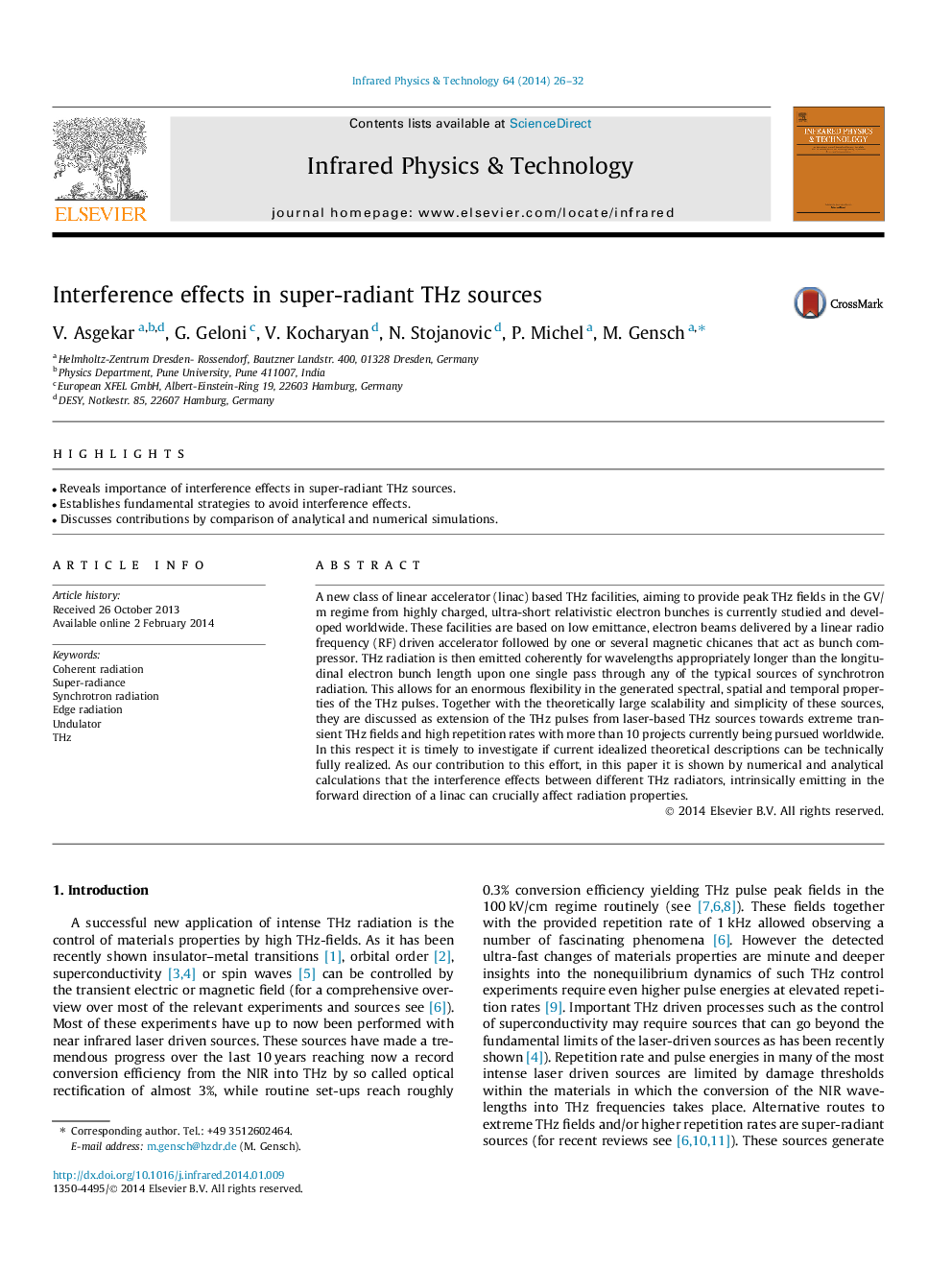 Interference effects in super-radiant THz sources