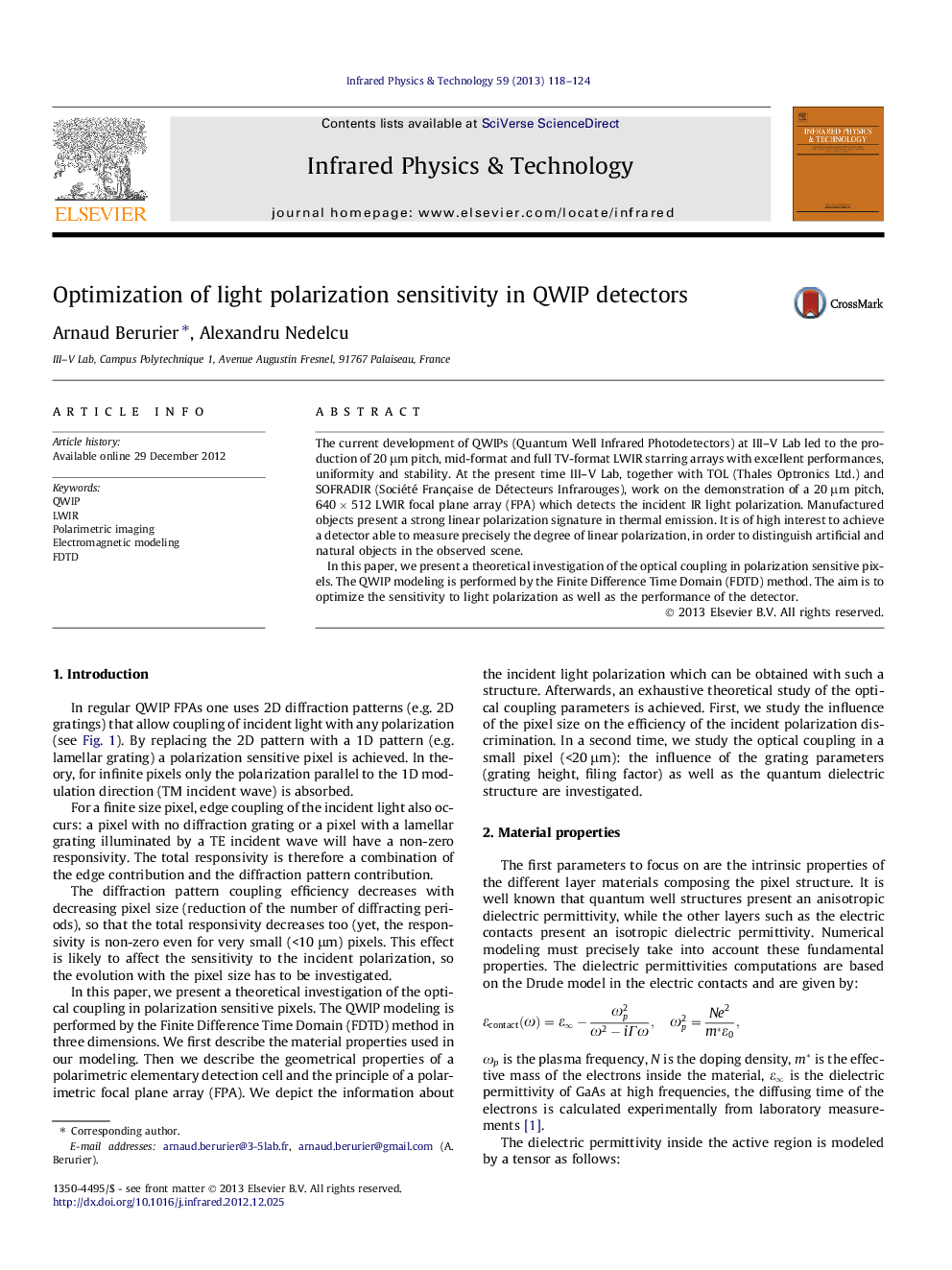 Optimization of light polarization sensitivity in QWIP detectors