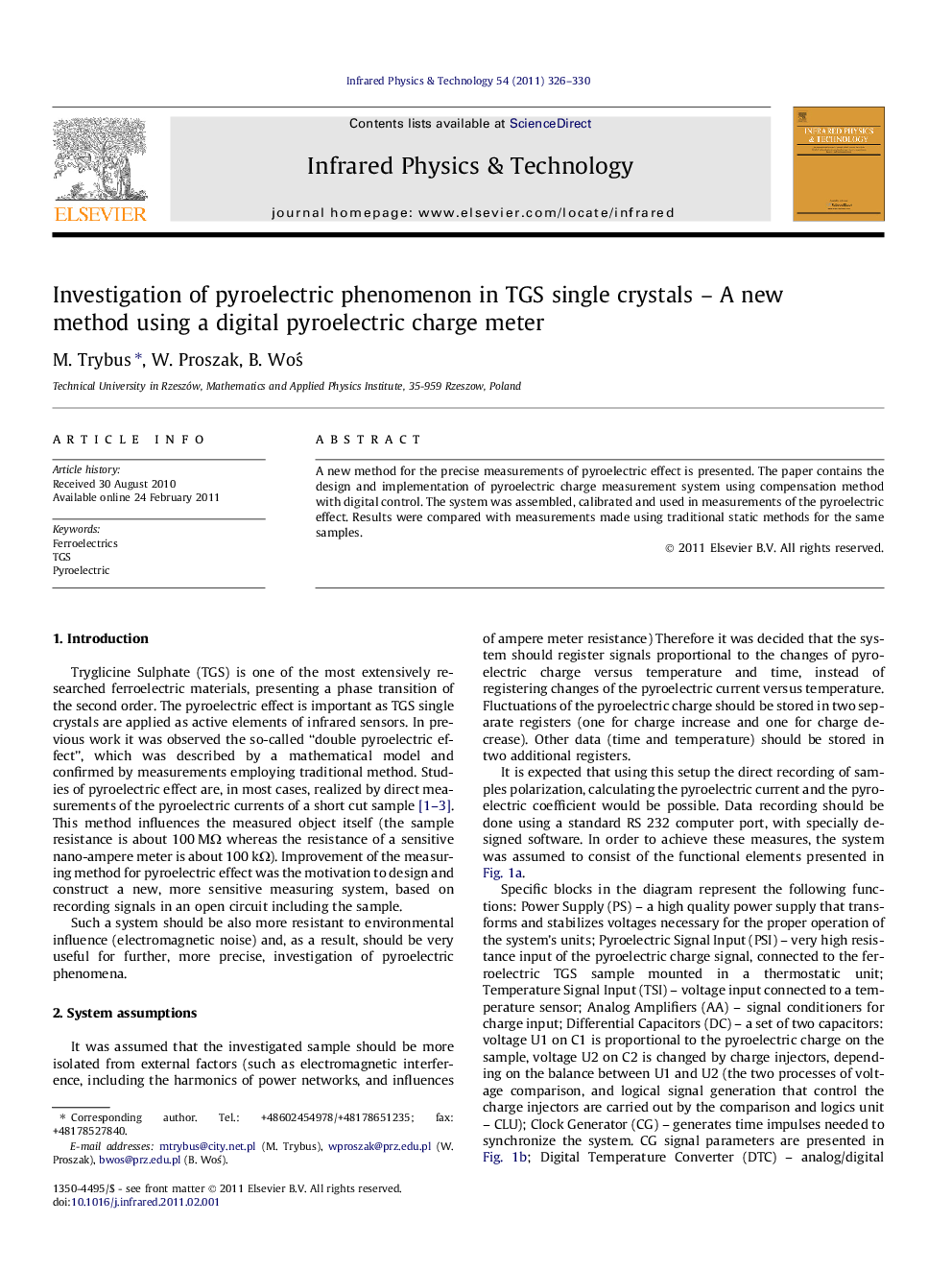 Investigation of pyroelectric phenomenon in TGS single crystals - A new method using a digital pyroelectric charge meter