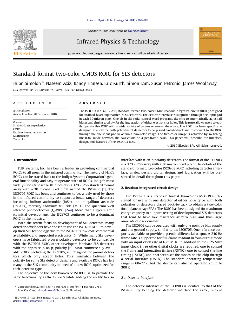 Standard format two-color CMOS ROIC for SLS detectors
