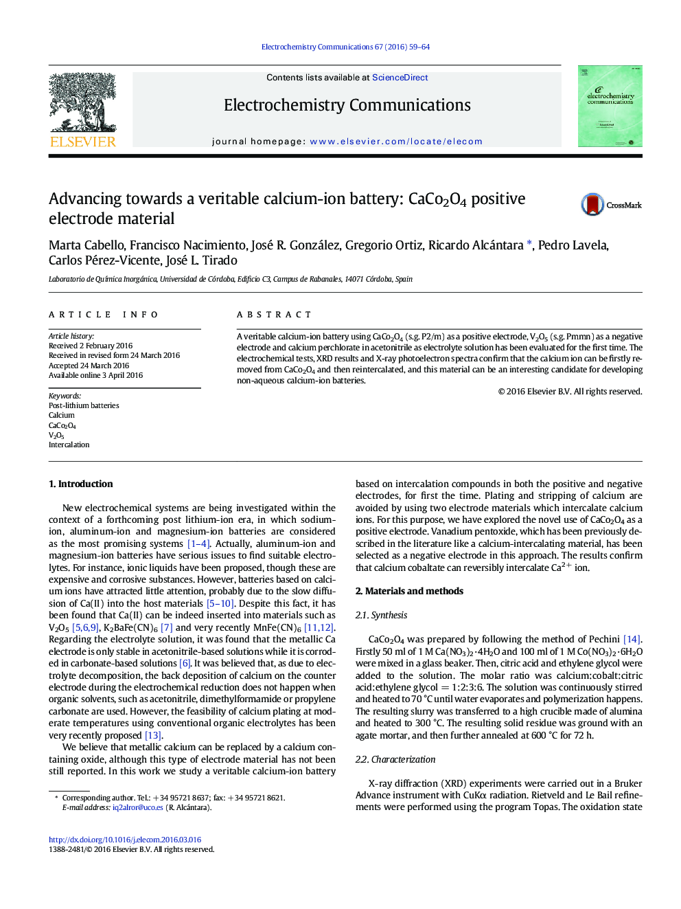 Advancing towards a veritable calcium-ion battery: CaCo2O4 positive electrode material