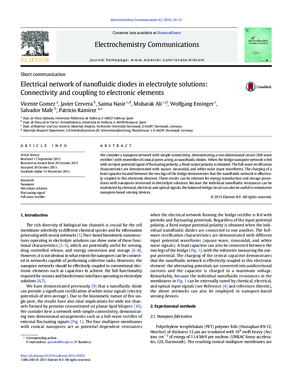 Electrical network of nanofluidic diodes in electrolyte solutions: Connectivity and coupling to electronic elements