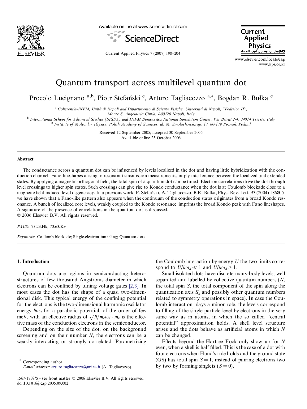 Quantum transport across multilevel quantum dot