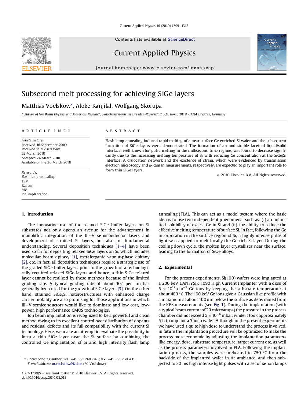 Subsecond melt processing for achieving SiGe layers