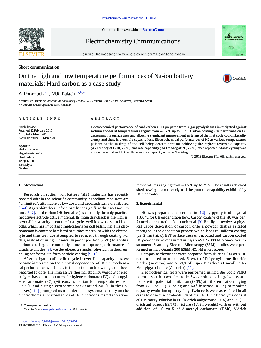 On the high and low temperature performances of Na-ion battery materials: Hard carbon as a case study