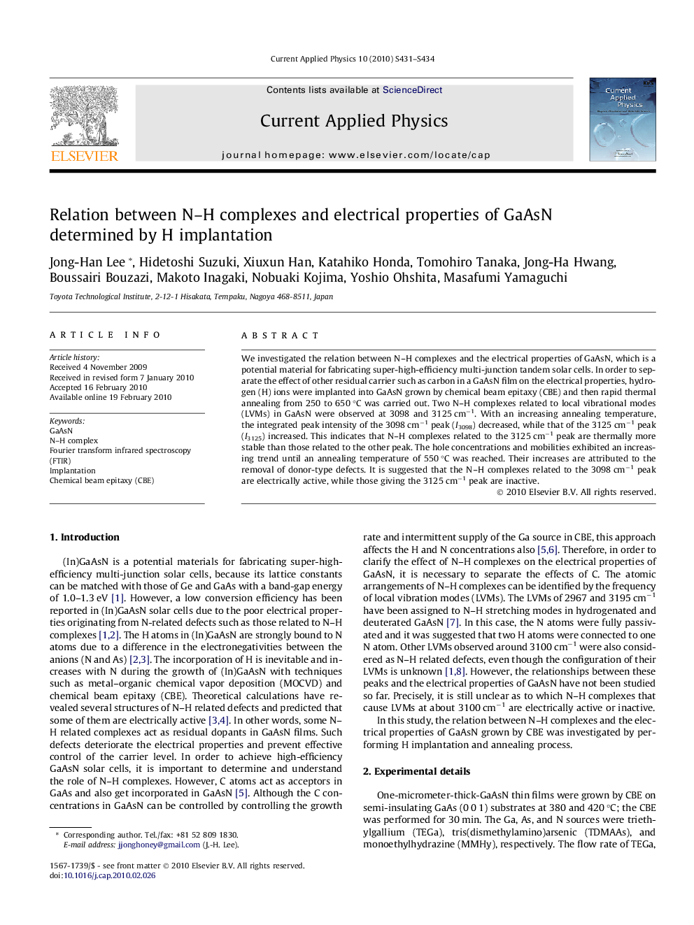 Relation between N-H complexes and electrical properties of GaAsN determined by H implantation