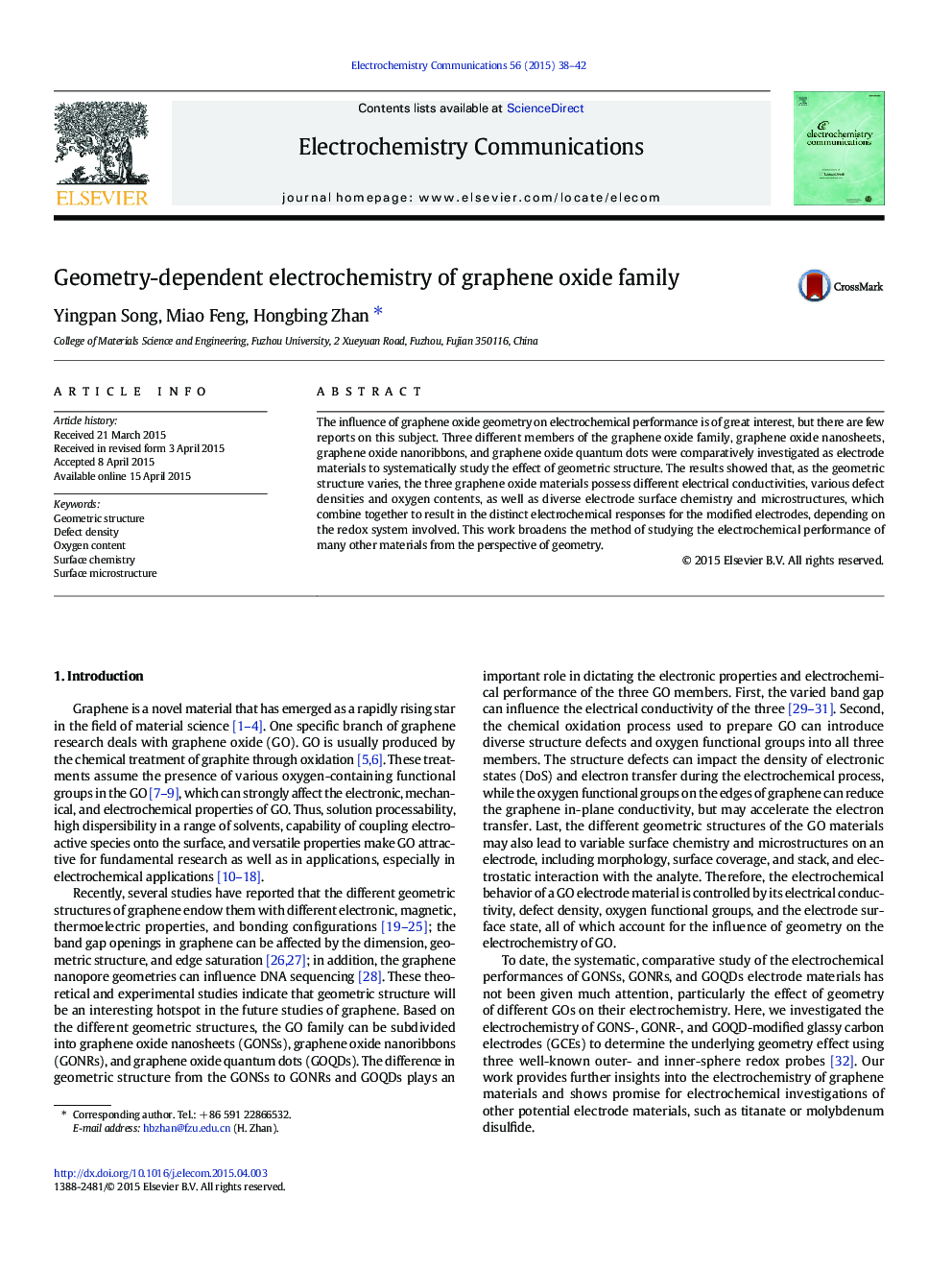 Geometry-dependent electrochemistry of graphene oxide family