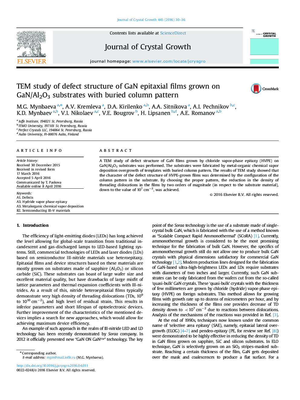 TEM study of defect structure of GaN epitaxial films grown on GaN/Al2O3 substrates with buried column pattern