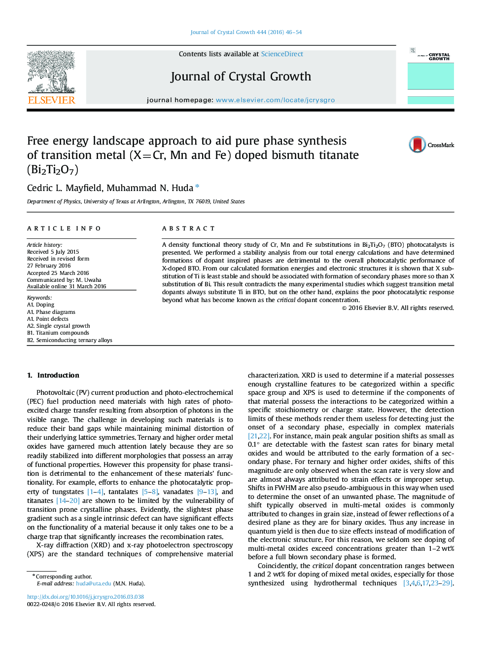 Free energy landscape approach to aid pure phase synthesis of transition metal (X=Cr, Mn and Fe) doped bismuth titanate (Bi2Ti2O7)