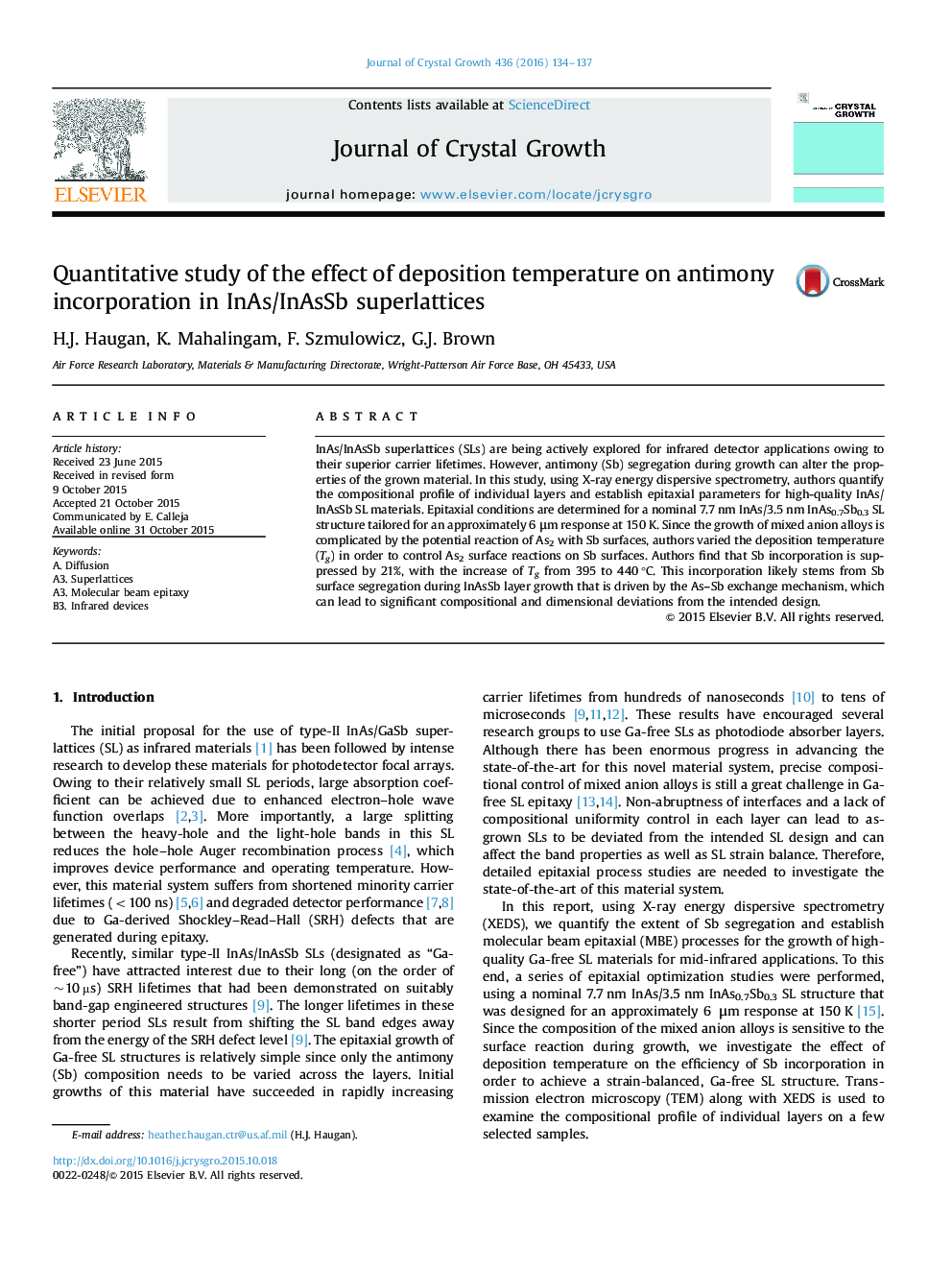 Quantitative study of the effect of deposition temperature on antimony incorporation in InAs/InAsSb superlattices