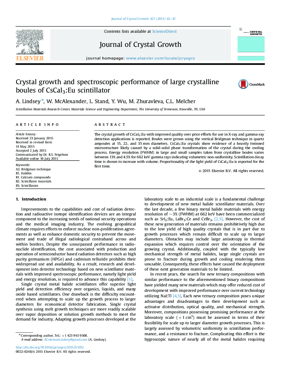 Crystal growth and spectroscopic performance of large crystalline boules of CsCaI3:Eu scintillator