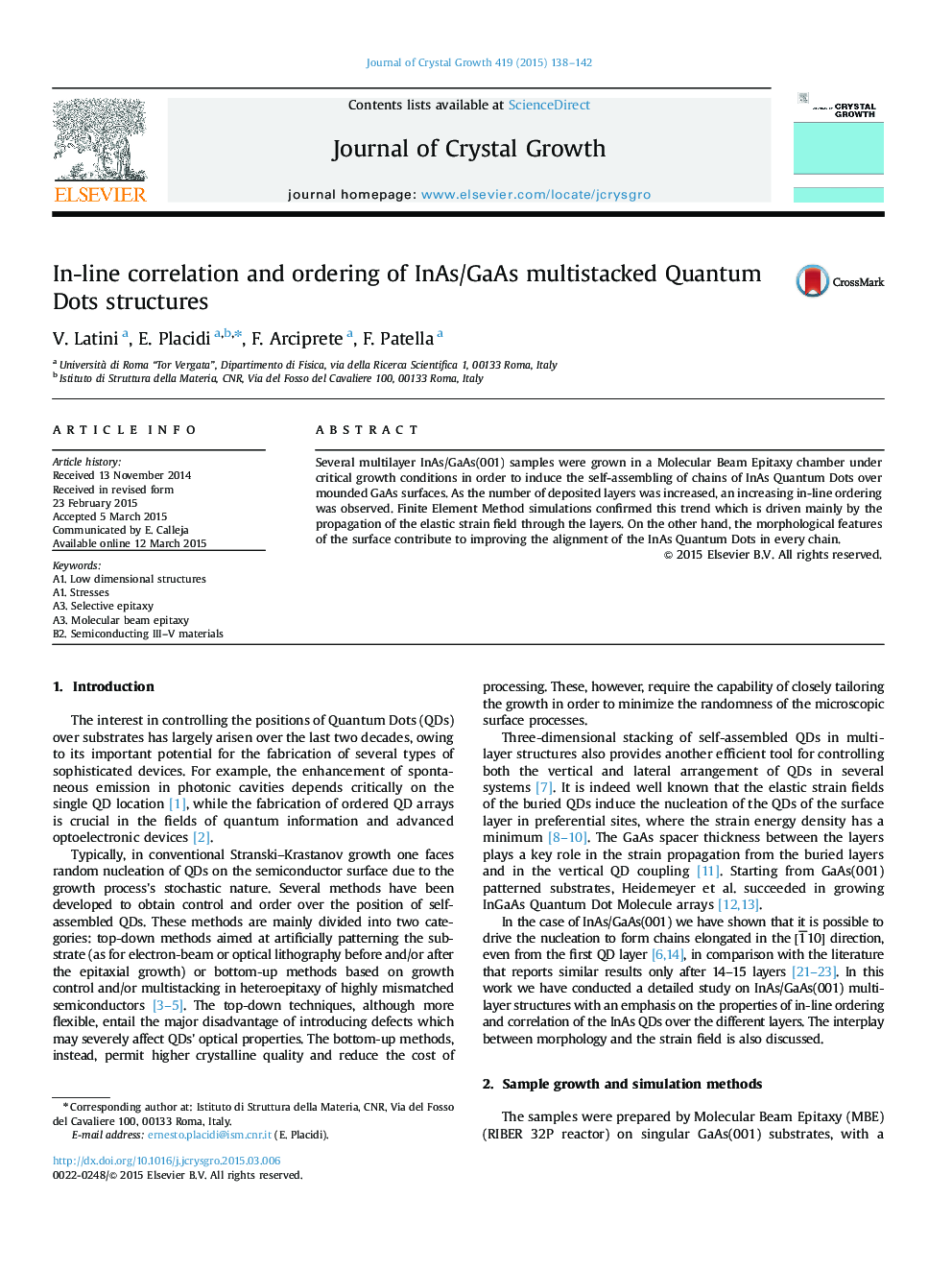 In-line correlation and ordering of InAs/GaAs multistacked Quantum Dots structures