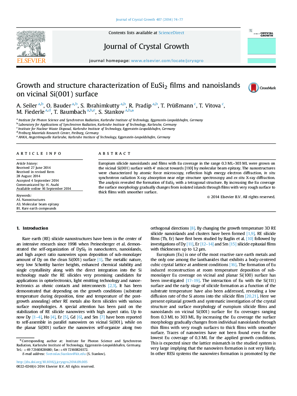 Growth and structure characterization of EuSi2 films and nanoislands on vicinal Si(001) surface