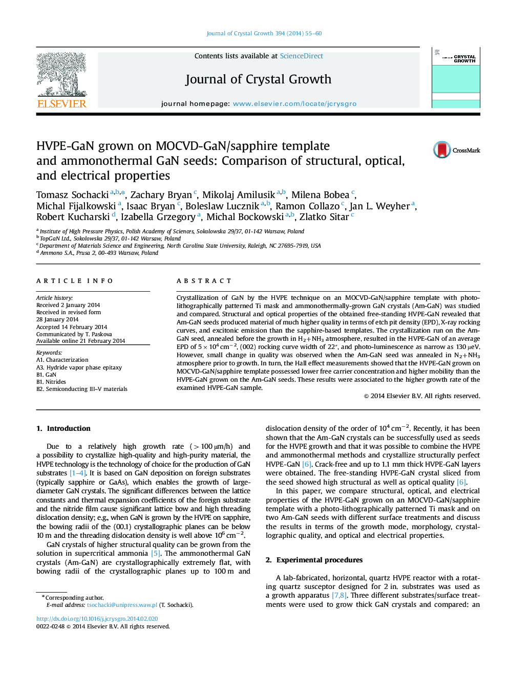 HVPE-GaN grown on MOCVD-GaN/sapphire template and ammonothermal GaN seeds: Comparison of structural, optical, and electrical properties