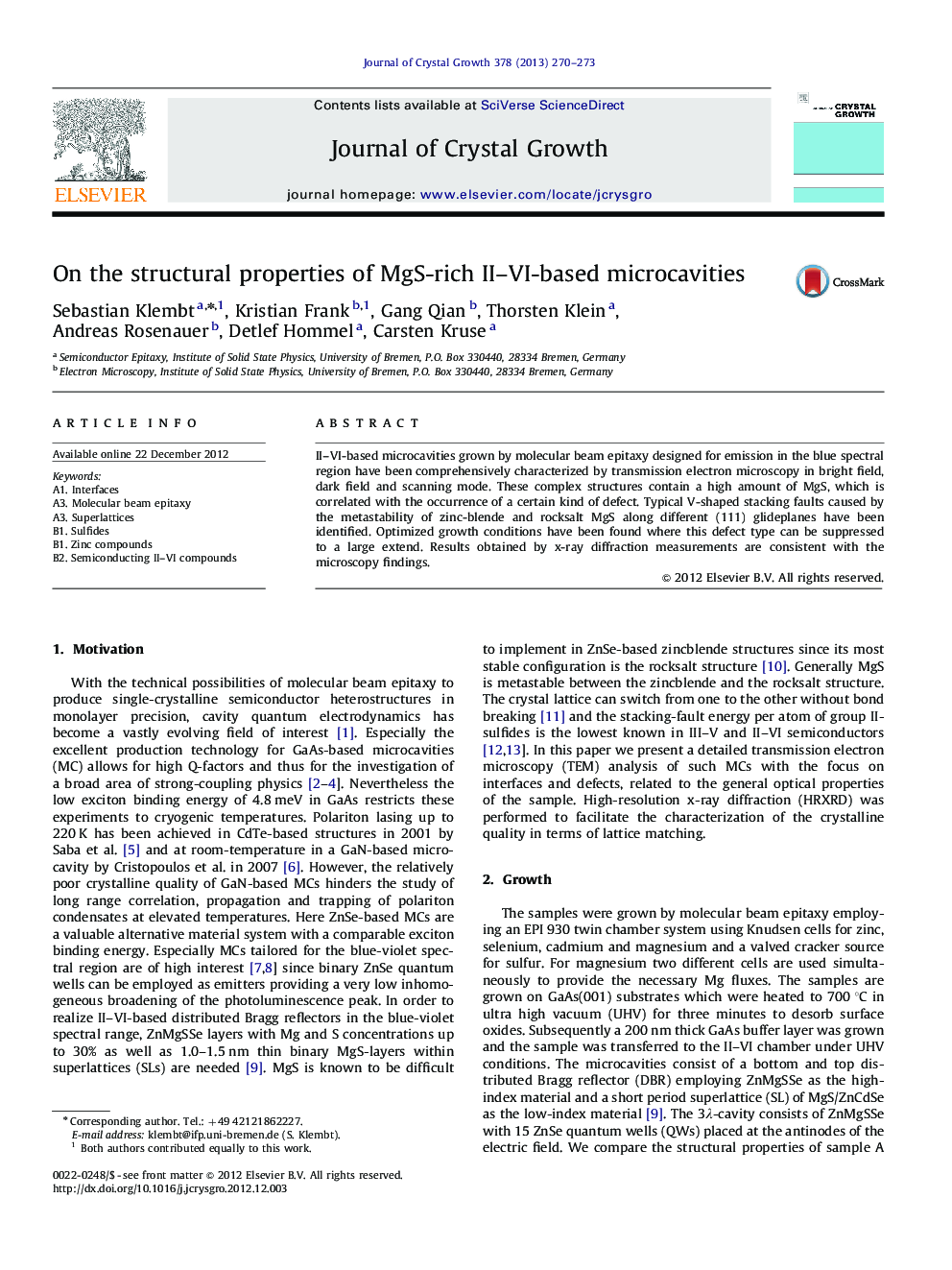 On the structural properties of MgS-rich II–VI-based microcavities