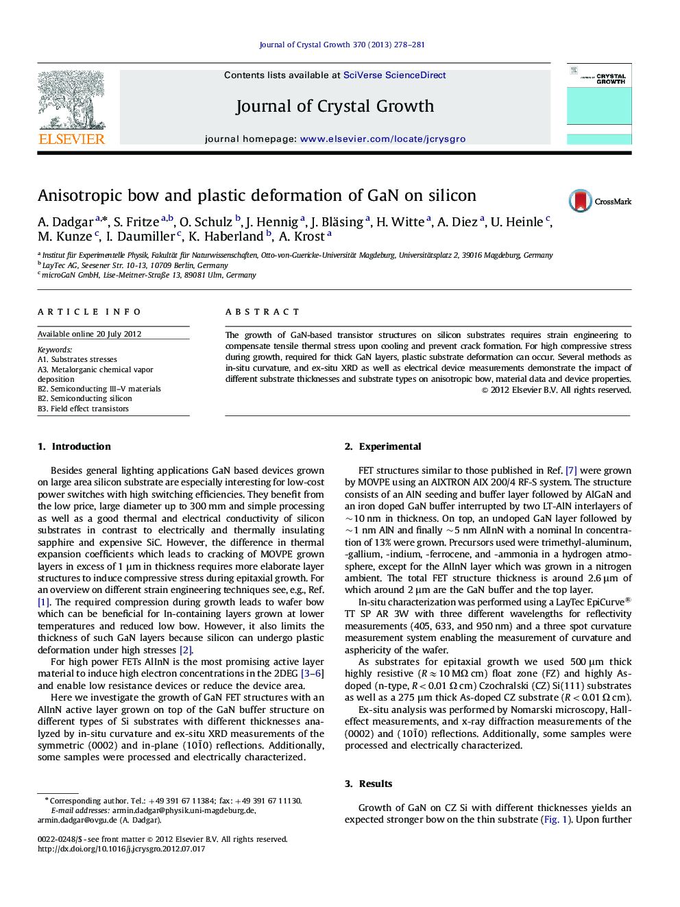 Anisotropic bow and plastic deformation of GaN on silicon