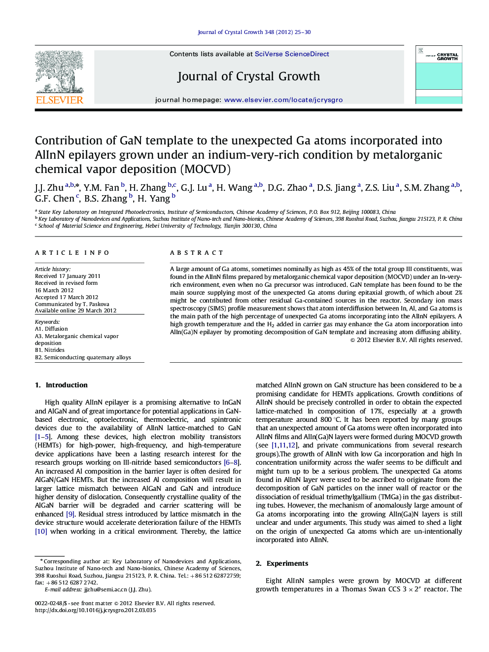 Contribution of GaN template to the unexpected Ga atoms incorporated into AlInN epilayers grown under an indium-very-rich condition by metalorganic chemical vapor deposition (MOCVD)