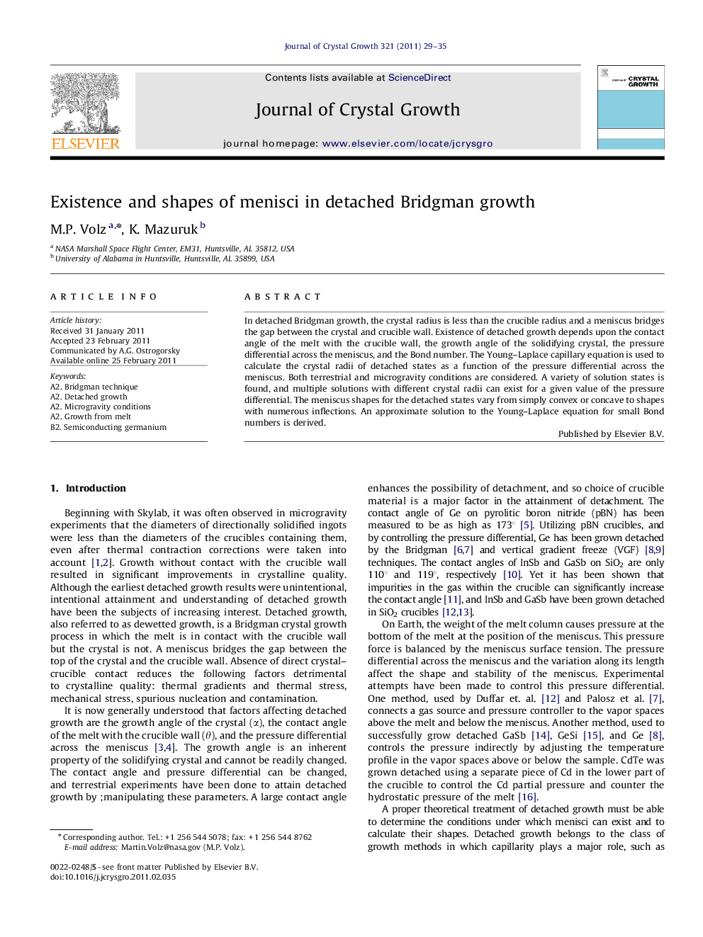 Existence and shapes of menisci in detached Bridgman growth