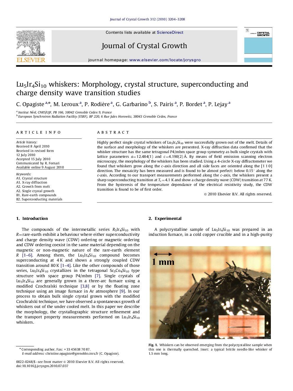 Lu5Ir4Si10 whiskers: Morphology, crystal structure, superconducting and charge density wave transition studies