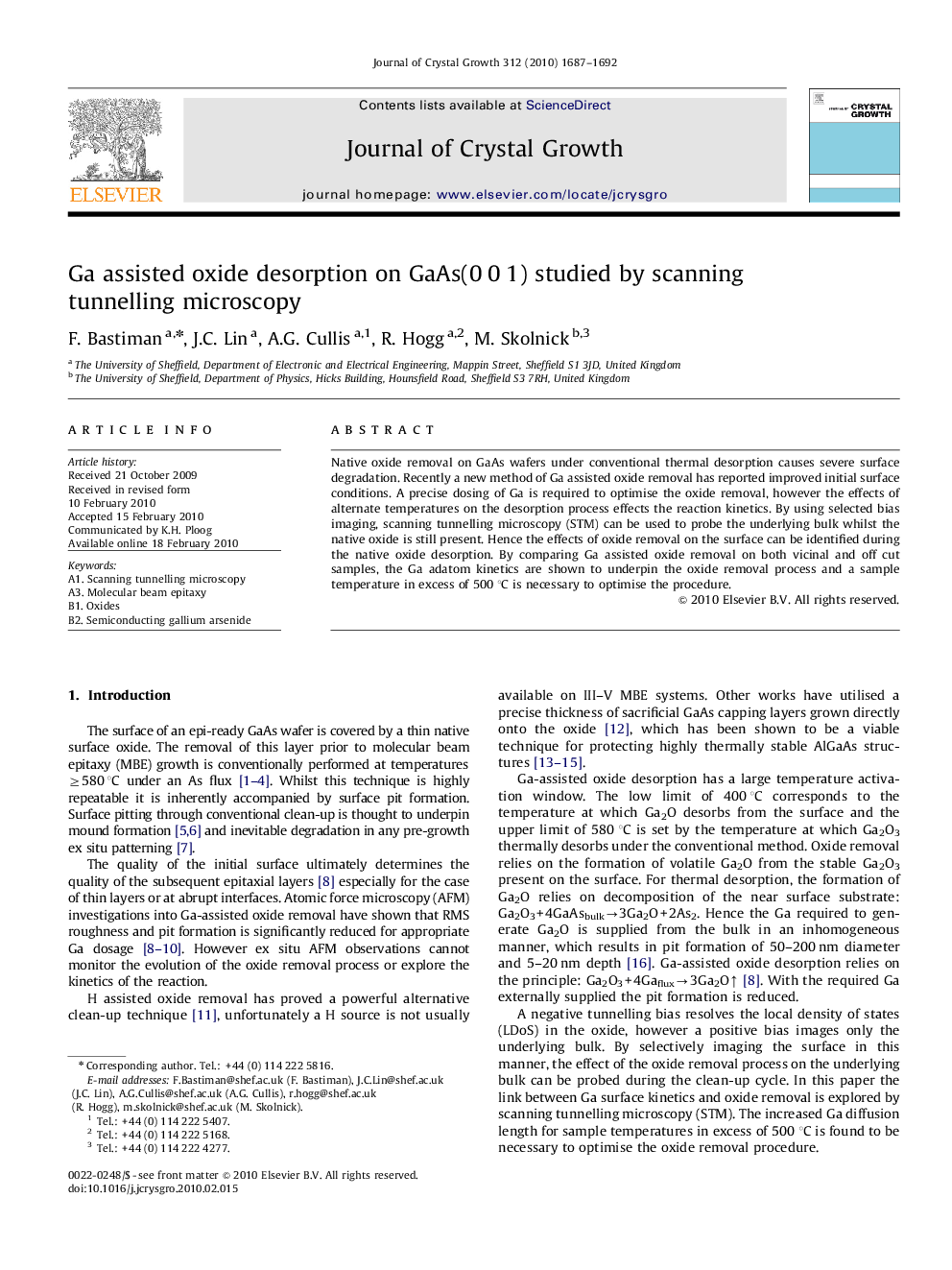 Ga assisted oxide desorption on GaAs(0 0 1) studied by scanning tunnelling microscopy