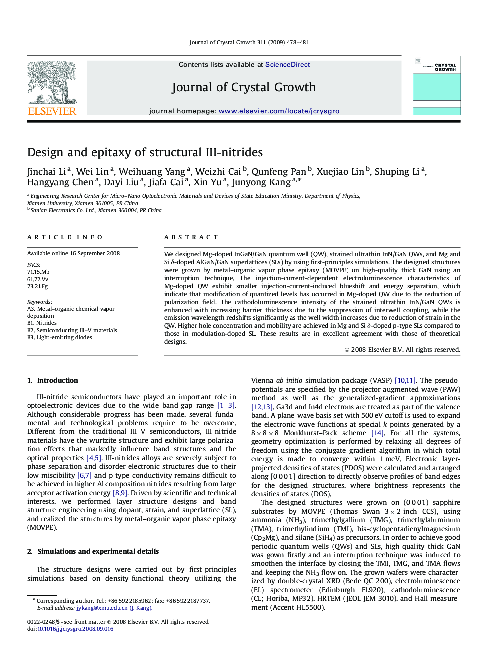 Design and epitaxy of structural III-nitrides