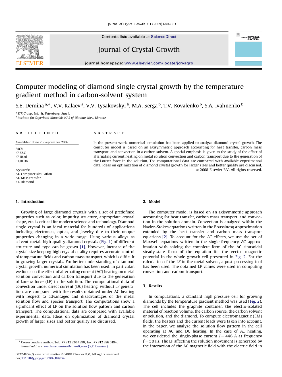 Computer modeling of diamond single crystal growth by the temperature gradient method in carbon-solvent system