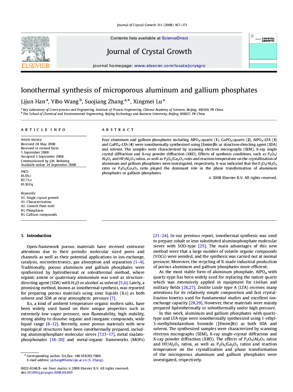 Ionothermal synthesis of microporous aluminum and gallium phosphates