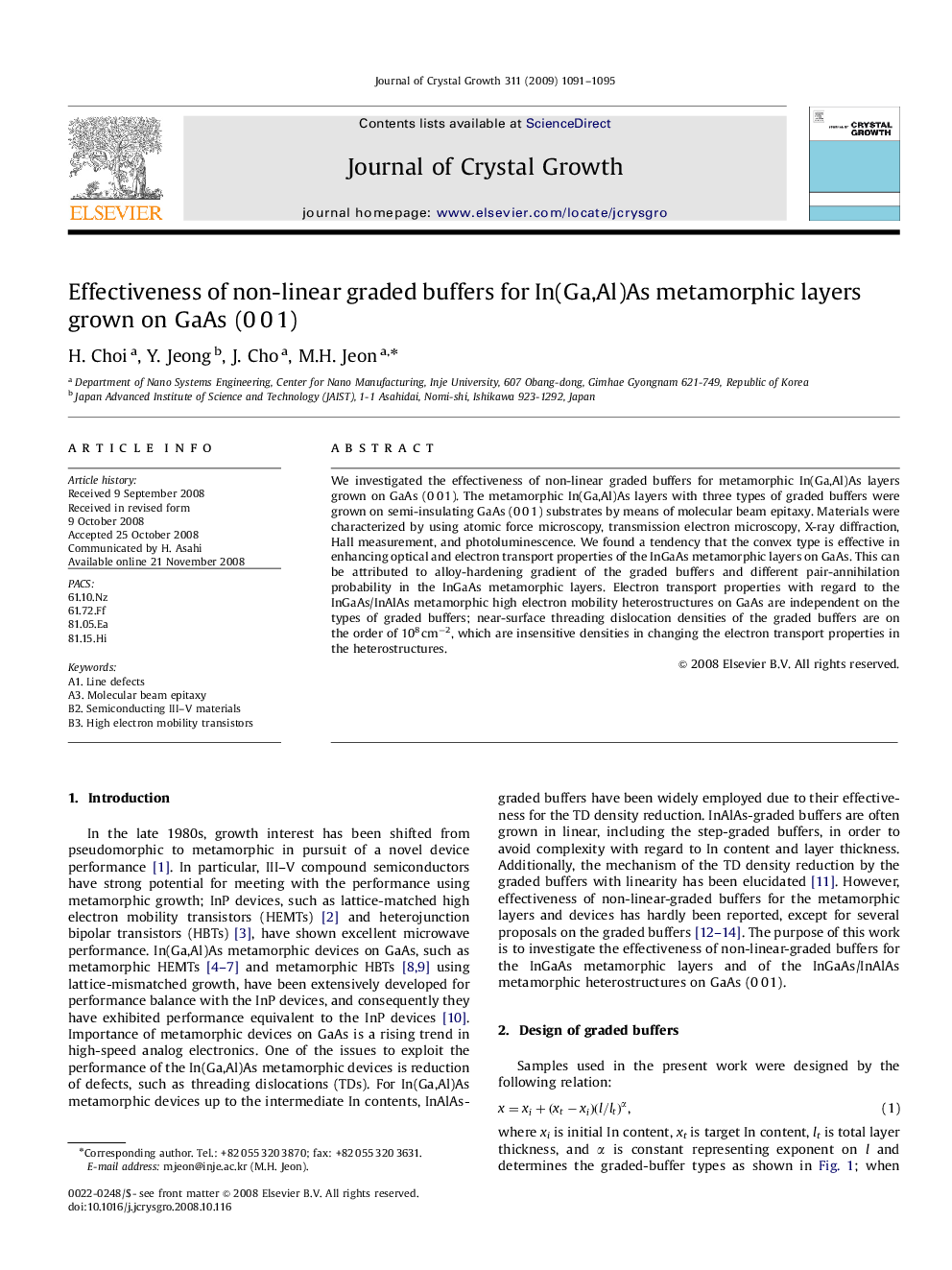 Effectiveness of non-linear graded buffers for In(Ga,Al)As metamorphic layers grown on GaAs (0Â 0Â 1)