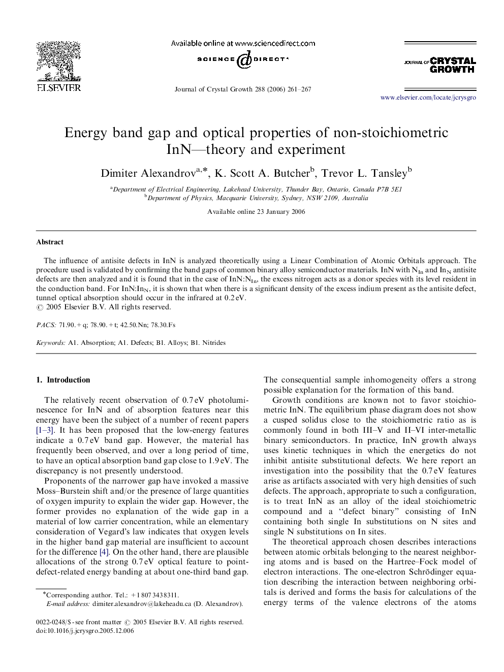 Energy band gap and optical properties of non-stoichiometric InN-theory and experiment