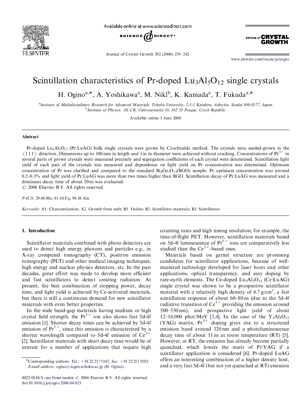 Scintillation characteristics of Pr-doped Lu3Al5O12 single crystals