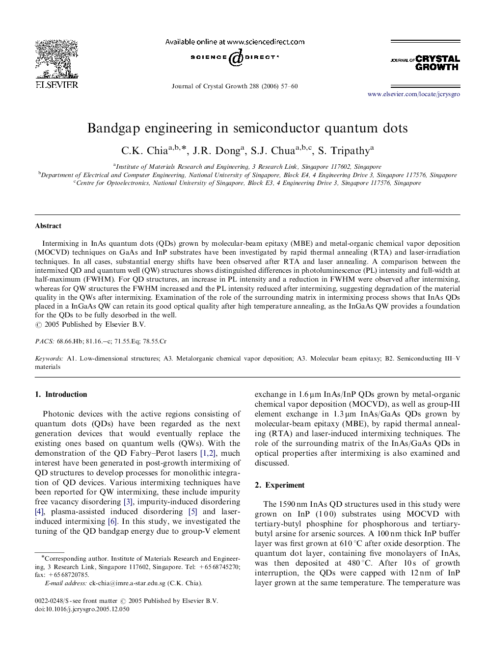 Bandgap engineering in semiconductor quantum dots