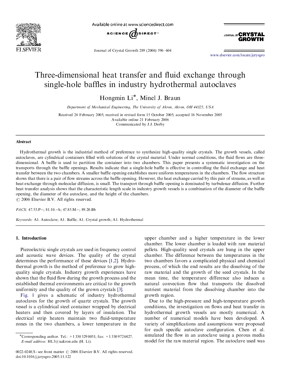 Three-dimensional heat transfer and fluid exchange through single-hole baffles in industry hydrothermal autoclaves