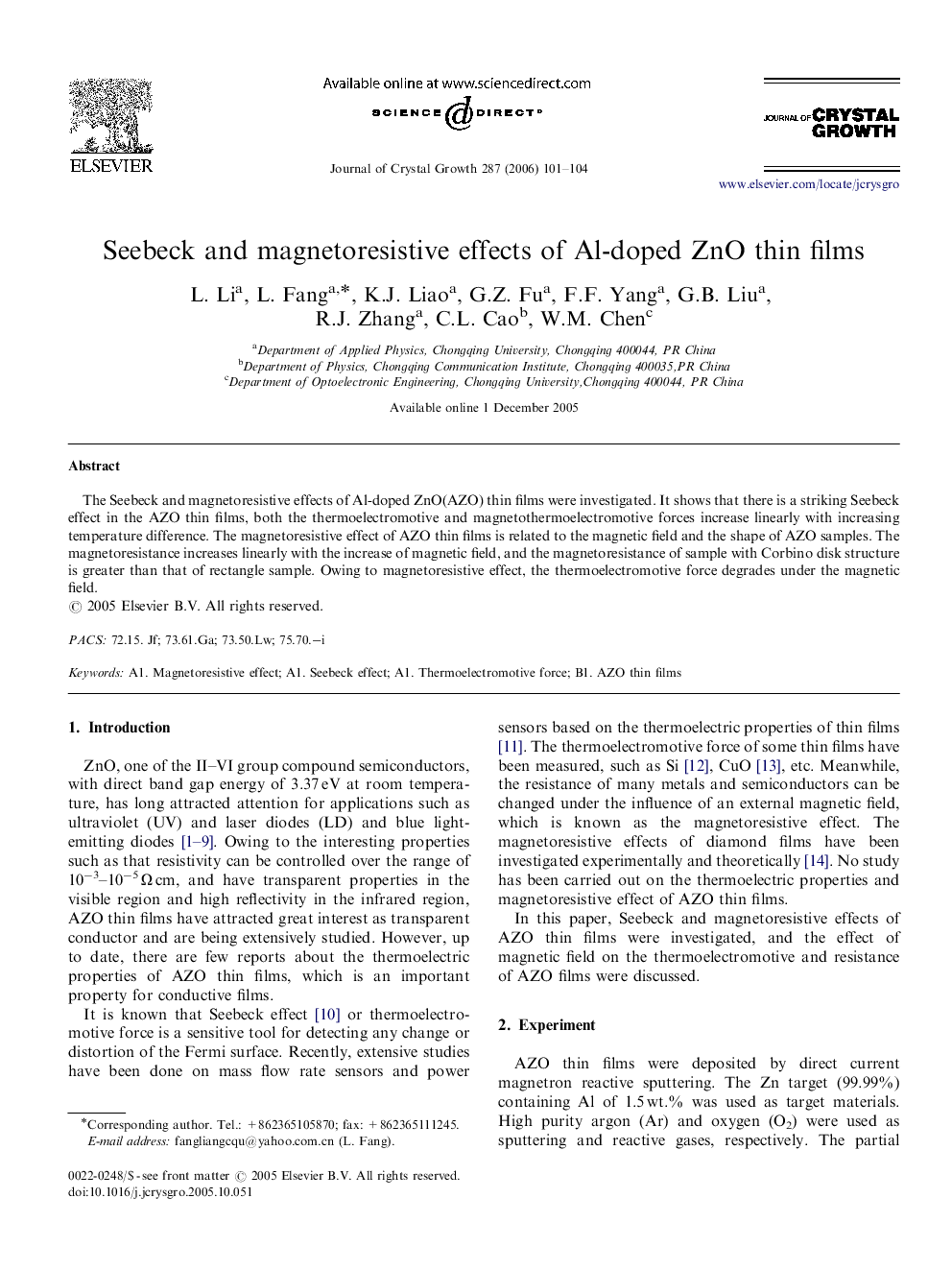 Seebeck and magnetoresistive effects of Al-doped ZnO thin films