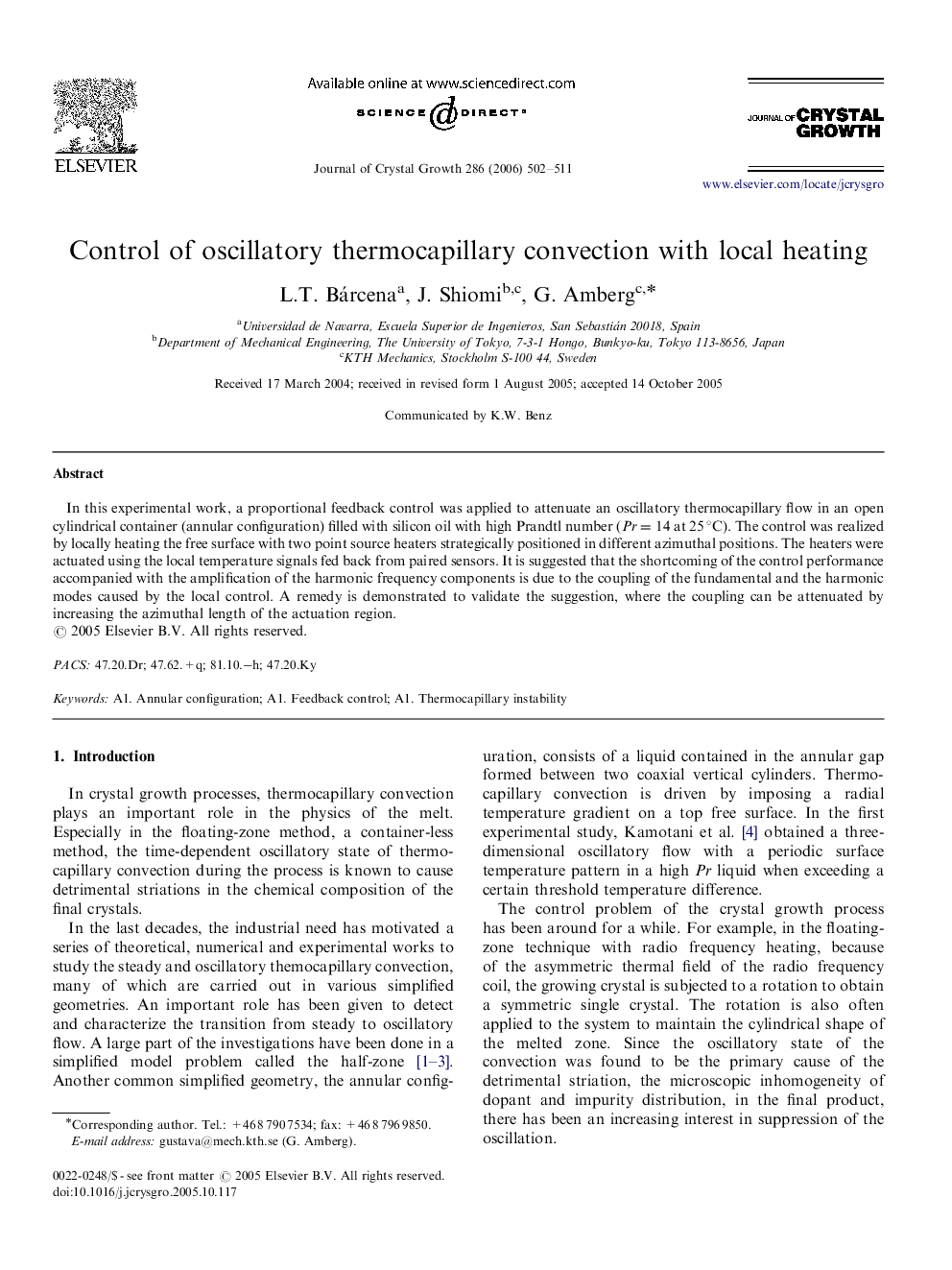 Control of oscillatory thermocapillary convection with local heating