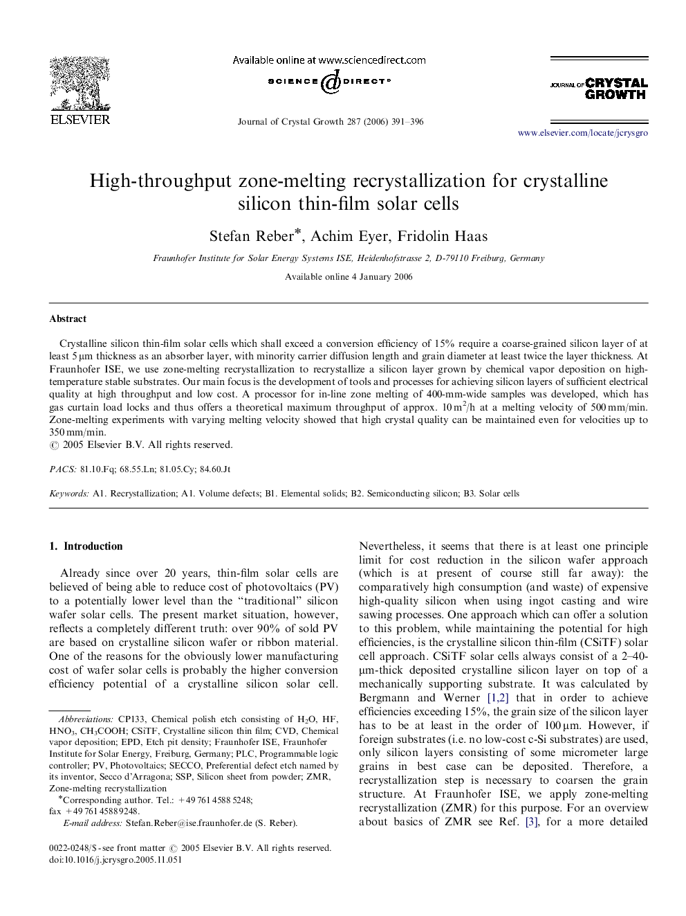 High-throughput zone-melting recrystallization for crystalline silicon thin-film solar cells