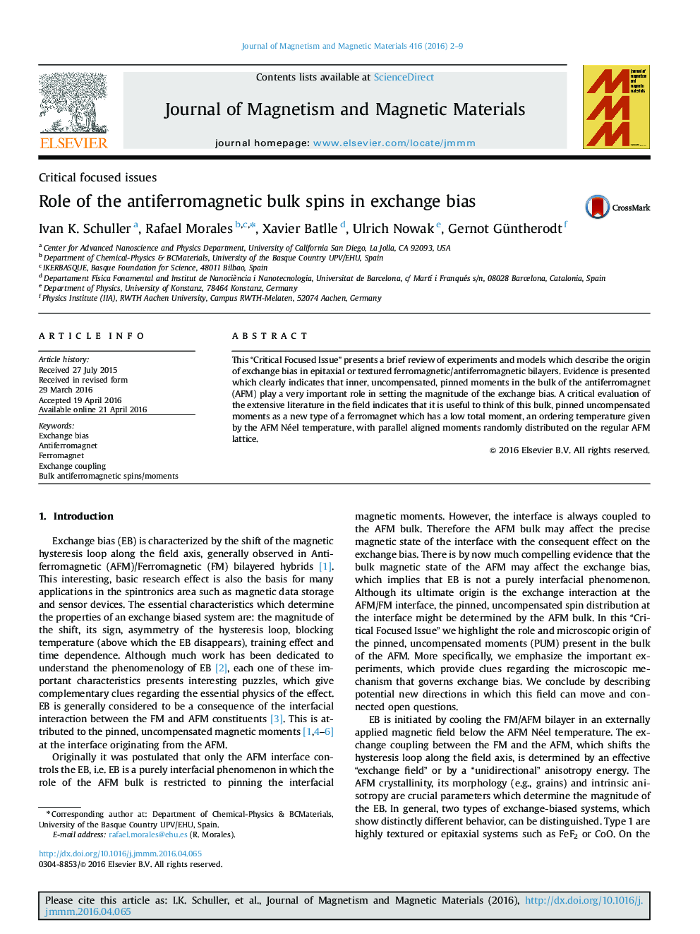 Role of the antiferromagnetic bulk spins in exchange bias
