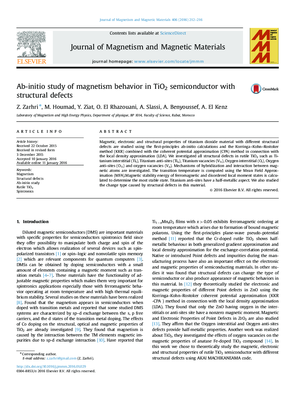 Ab-initio study of magnetism behavior in TiO2 semiconductor with structural defects