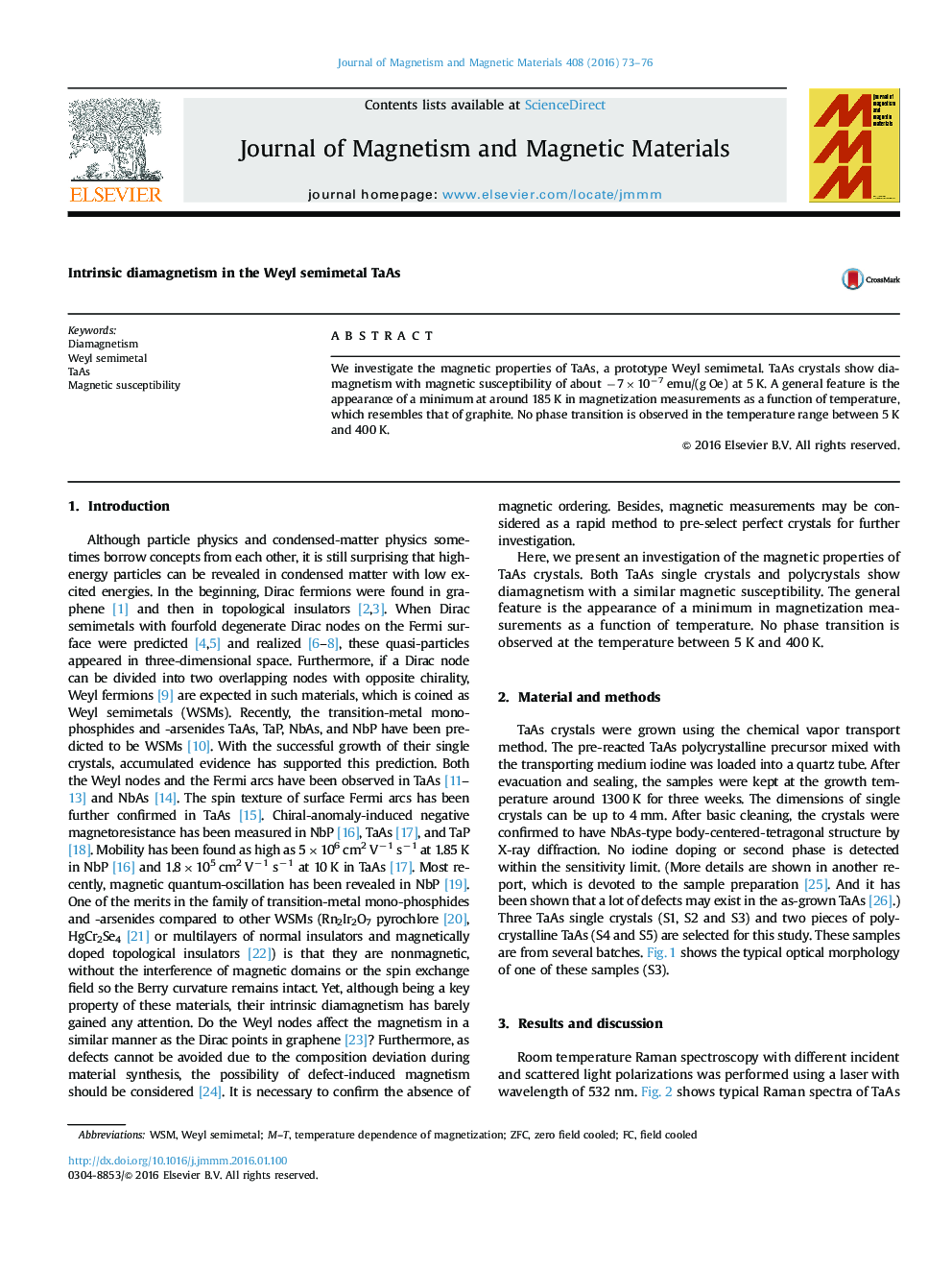 Intrinsic diamagnetism in the Weyl semimetal TaAs