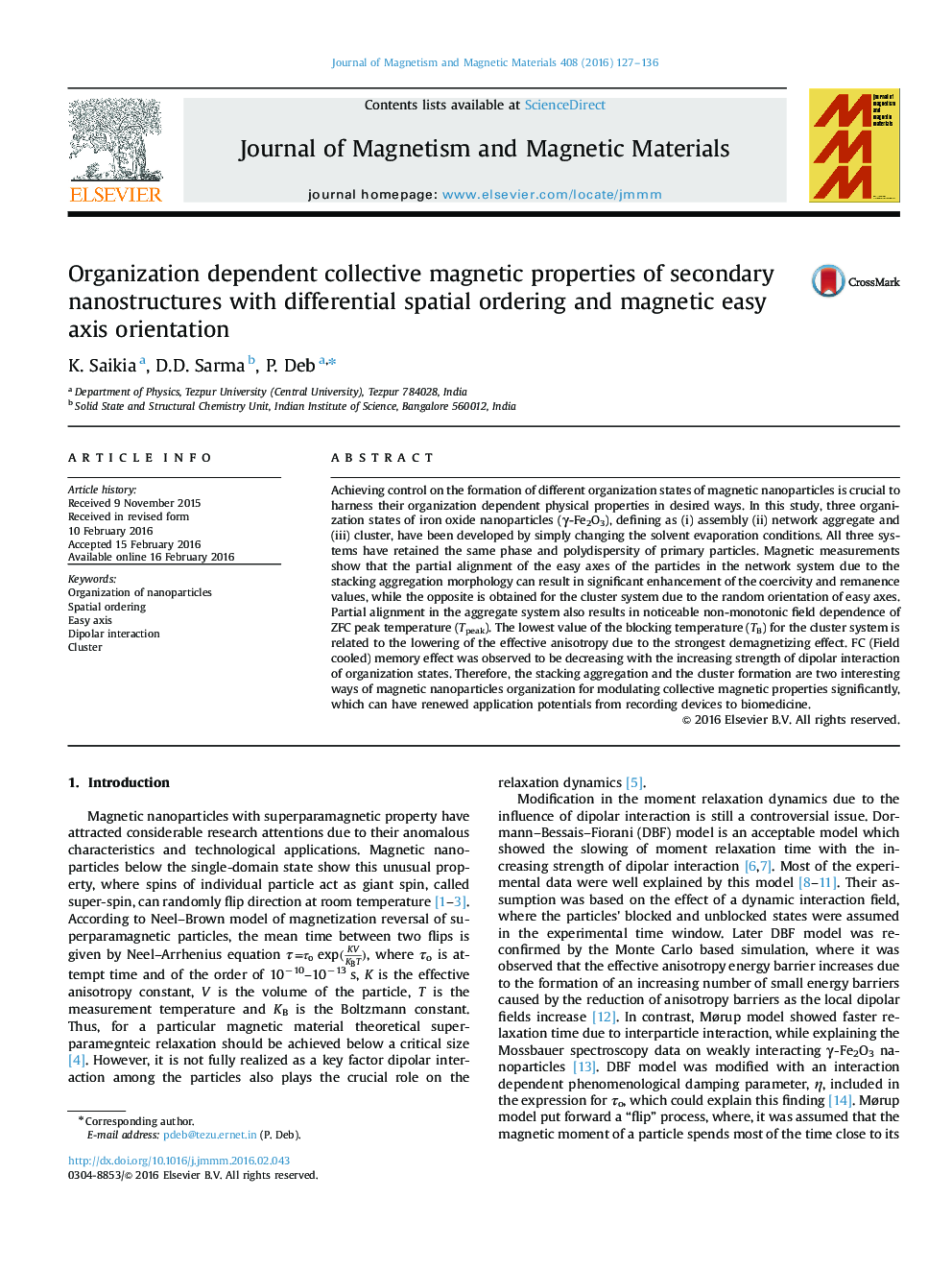 Organization dependent collective magnetic properties of secondary nanostructures with differential spatial ordering and magnetic easy axis orientation