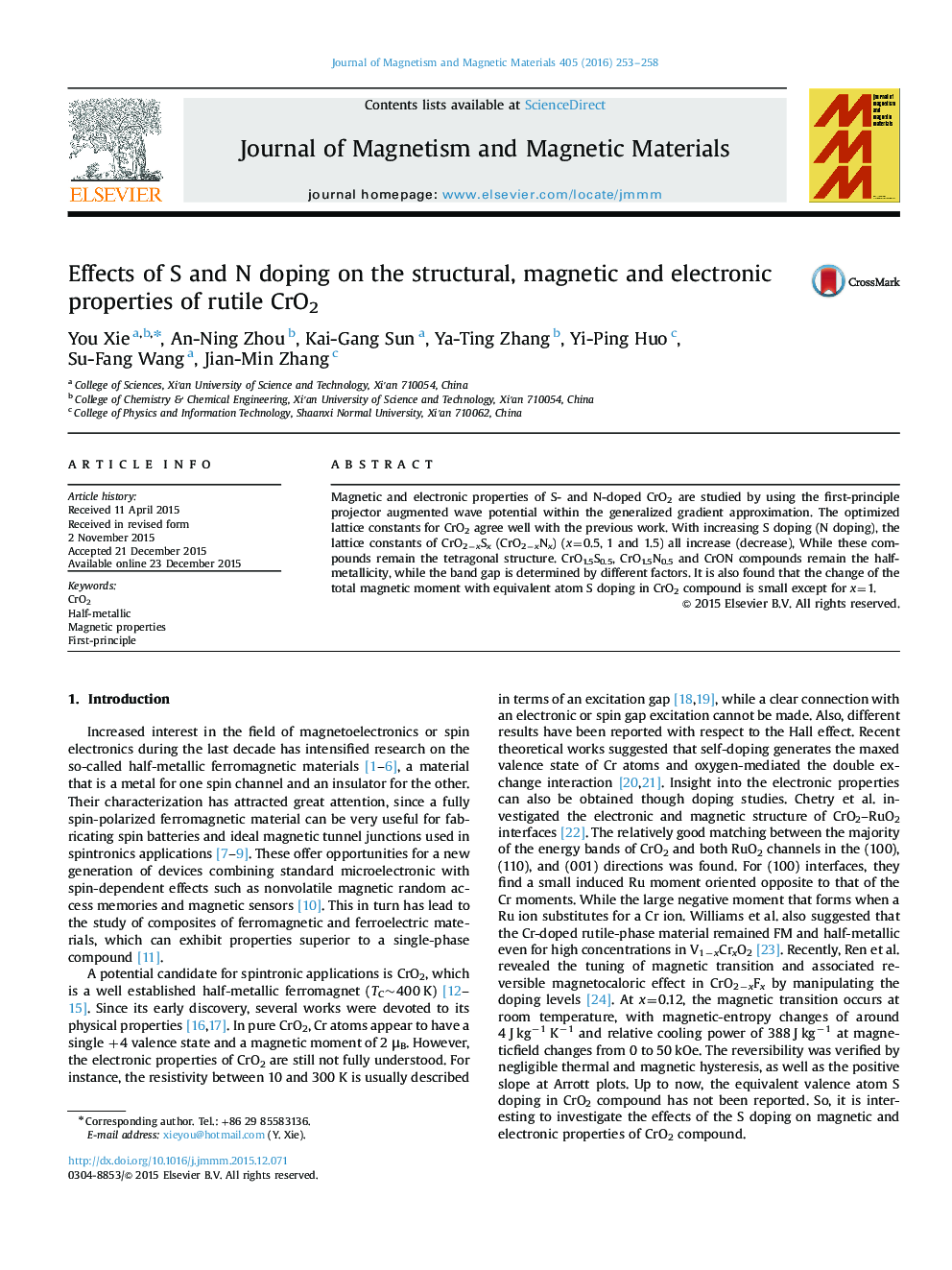 Effects of S and N doping on the structural, magnetic and electronic properties of rutile CrO2