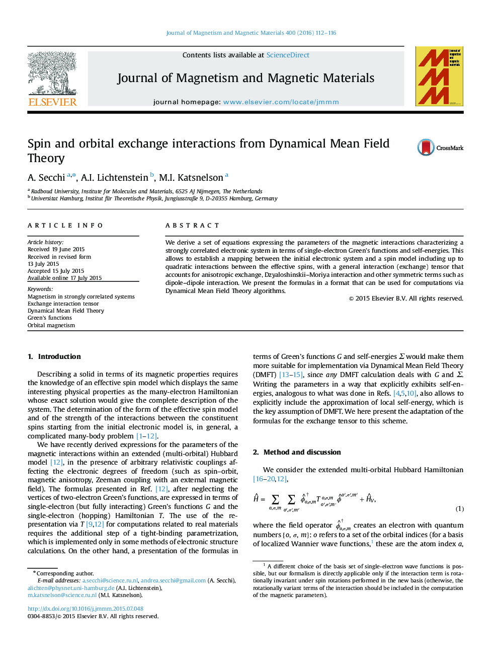 Spin and orbital exchange interactions from Dynamical Mean Field Theory