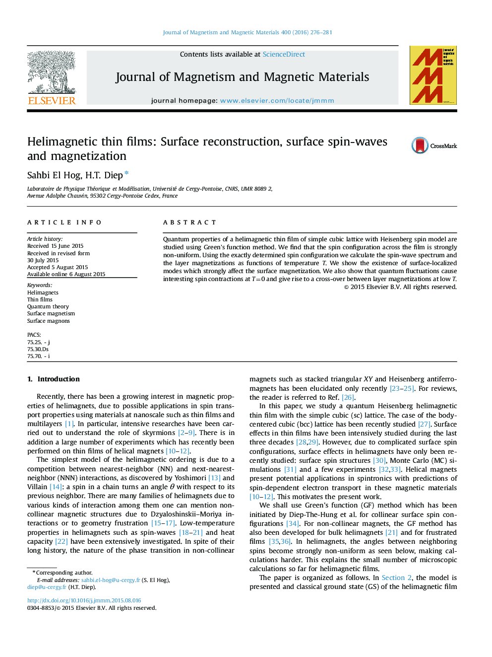 Helimagnetic thin films: Surface reconstruction, surface spin-waves and magnetization